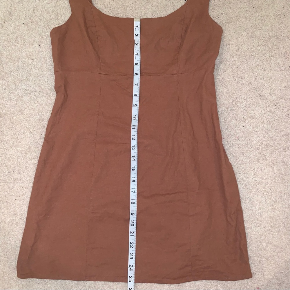 Urban Outfitters Sleeveless Mini Dress Tan/Chocolate Brown - Picture 8 of 8